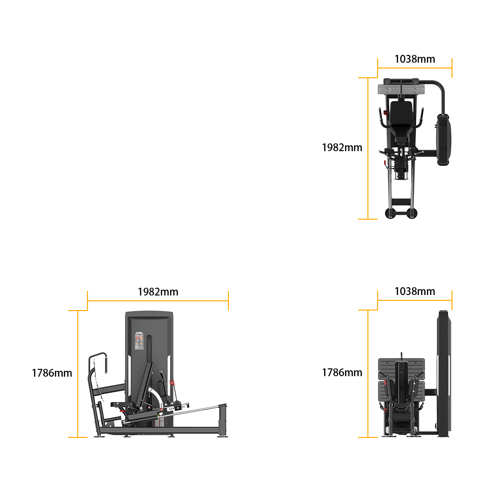 SA040 LEG PRESS/HACK SQUAT specifications