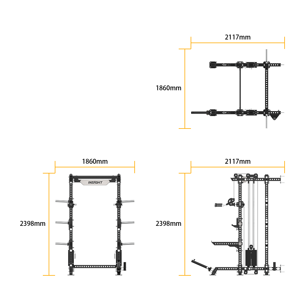 RR-WMHR-75-02 Wall-Mounted Half Rack With Dual Pulley specifications
