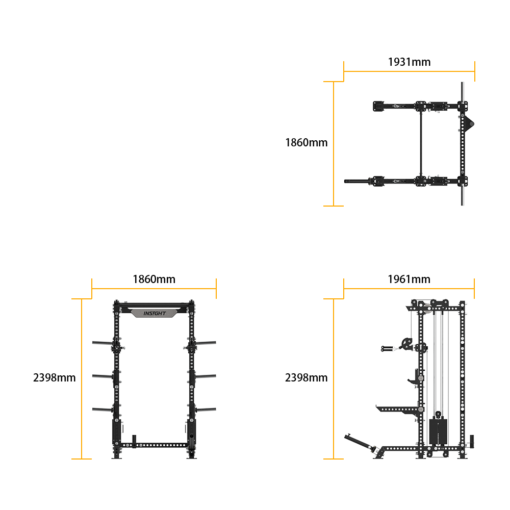 RR-HR-75-03 Half Rack With Dual Pulley specifications