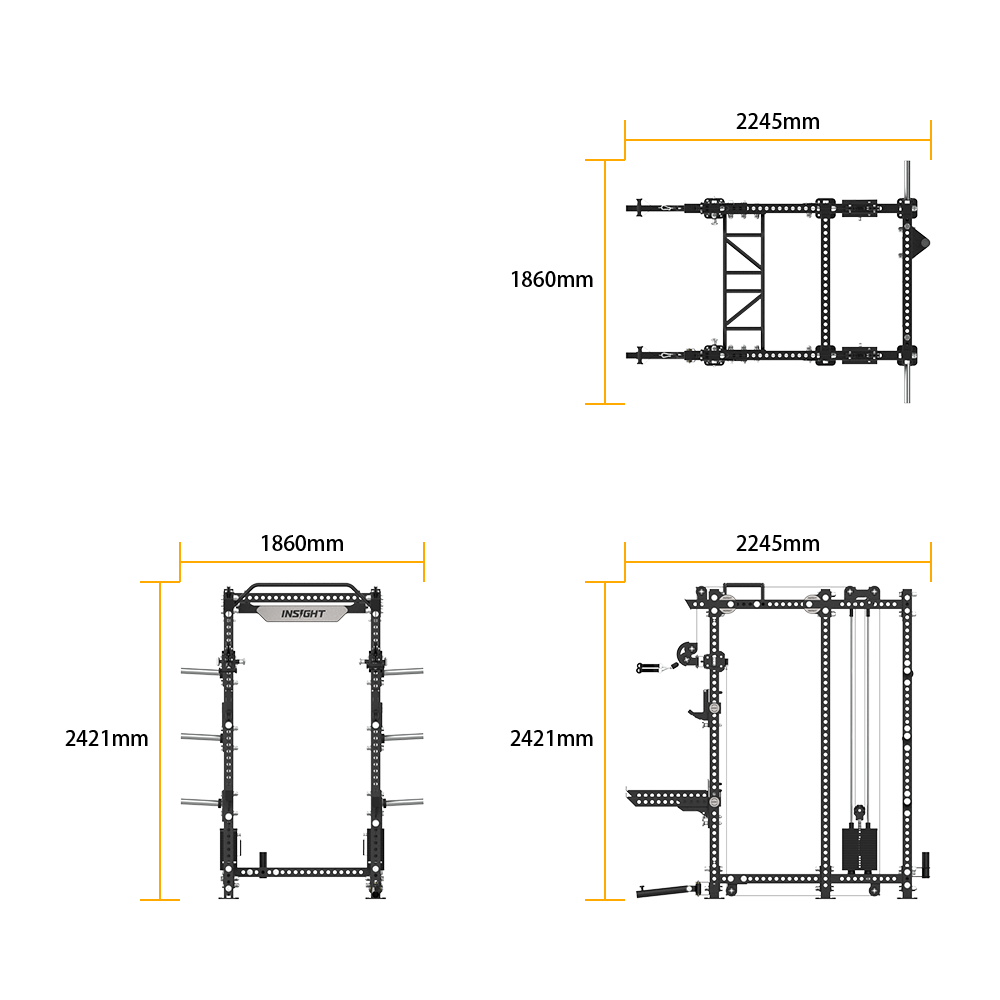 RR-PRF-75-03 Power Rack With Dual Pulley specifications