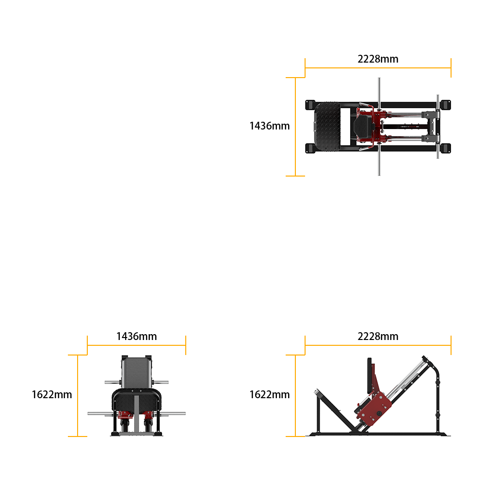 DH009 SEATED HACK SQUAT specifications